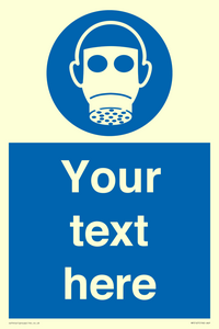 Custom Respirator Required Sign